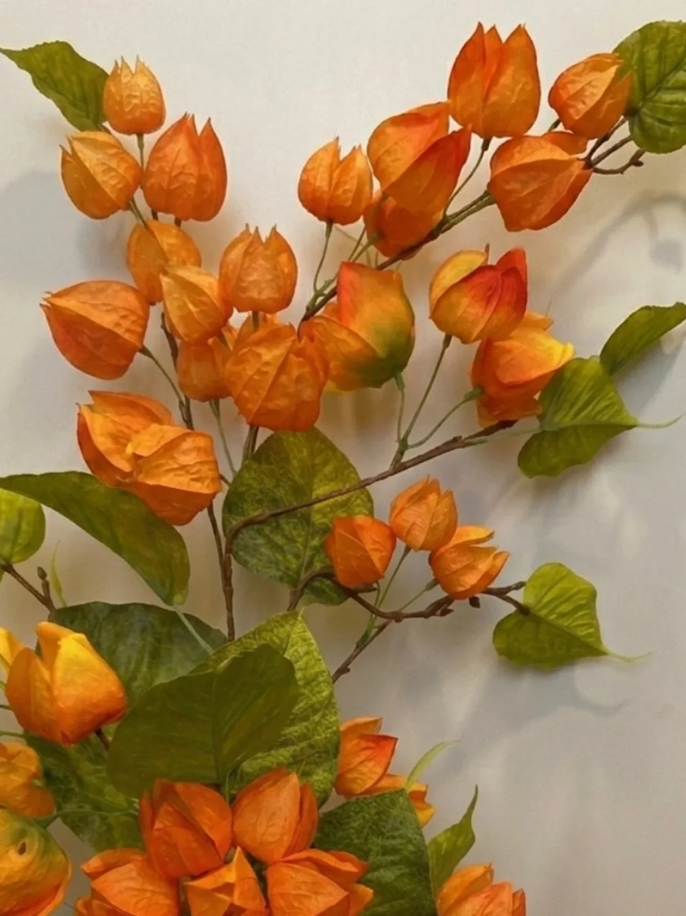 🆕Faux Orange Japanese Lantern Florals- Single: 28 inches long